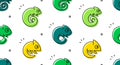 Seamless pattern with Chameleons