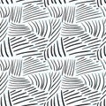 Seamless pattern with chaotic line textures. Hand drawn fashion hipster background. Vector for print, fabric, textile Royalty Free Stock Photo