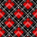 Seamless pattern check plaid fabric texture. Vector illustration. Royalty Free Stock Photo