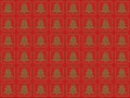 Seamless pattern with checkered Christmas tree ugly sweater red and green