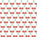 Seamless pattern with cherries