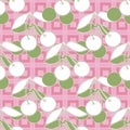 Seamless pattern with cherries print background