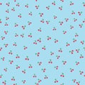 Seamless pattern cherry with leaf on blur pastel background Royalty Free Stock Photo
