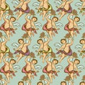 Seamless pattern with cherubs Royalty Free Stock Photo