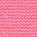 Seamless pattern. Chevron, a zigzag ornament in pink, red colors. Pritn for textiles, wallpapers, scrapbooking in doodle style.