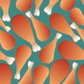 Seamless pattern with chicken legs Royalty Free Stock Photo