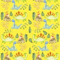 Seamless Pattern for Children's Goods Cute Cartoon Dinosaurs Handheld Digital Paper Wallpaper Von Jurassic Evolution