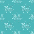 Seamless pattern with children`s toys. Roly-poly, pyramid Royalty Free Stock Photo