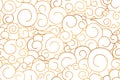 Seamless pattern of Chinese curly golden clouds and curves. Repeatable Japanese texture for printing. Oriental Asian Royalty Free Stock Photo