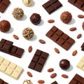 Seamless Pattern Of Chocolate Bars Royalty Free Stock Photo