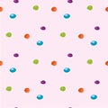 Seamless pattern with chocolate dragee candies