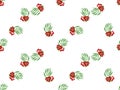 Seamless pattern of christmas berry design Royalty Free Stock Photo