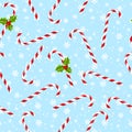 Seamless pattern with Christmas candies