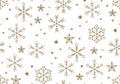 Seamless pattern Christmas design with snowflake border vector illustration. Holiday background with falling snow for Christmas Royalty Free Stock Photo
