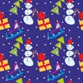 Seamless pattern christmas items Royalty Free Stock Photo