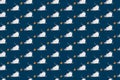 Seamless pattern with Christmas mice on blue background. Royalty Free Stock Photo