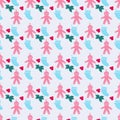 Seamless pattern for Christmas and New Year with decorative Christmas elements. Beautiful vector background for a gift wrapping