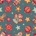 Seamless pattern. Christmas style. Royalty Free Stock Photo