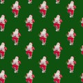 Seamless pattern with Christmas toys. Minimal isometric texture. Used for board printing on fabric