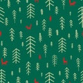 Seamless pattern Christmas Trees. Royalty Free Stock Photo