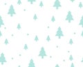 Seamless pattern Christmas trees for new year greeting card