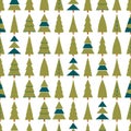 Seamless pattern of Christmas trees.