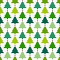 Seamless Pattern Christmas Trees With Stars In Lines Red Green Royalty Free Stock Photo