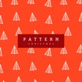 Seamless pattern Christmas trees White On Bridge Orange Royalty Free Stock Photo