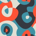 Seamless pattern with circle vector ornamets for prints, textile texture