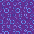 Seamless pattern with circles. Abstract background with bubbles. Purple wallpaper. Fantasy water illustration