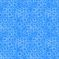 Seamless pattern with circles, bubbles. Aqua, water, sparkling w