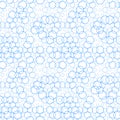 Seamless pattern with circles, bubbles. Aqua, water, sparkling w