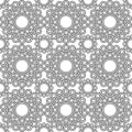 Seamless pattern with circles. Geometric Vector pattern with black and white. Form a line, a circle. Royalty Free Stock Photo