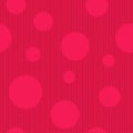 Seamless pattern of circles on a pink background with stripes. Illustration.