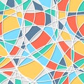 Seamless pattern of circles. Trendy texture. Endless stylish backdrop. Colorful lines and shapes.