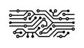 Seamless Pattern of Circuit Board Traces, vector design Generative AI Royalty Free Stock Photo