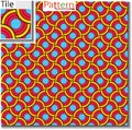 Seamless pattern of circular rings or disks which are overlapped