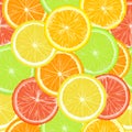 Seamless pattern with citric slices