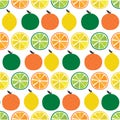 Seamless Pattern Citrus Fruit with slice Royalty Free Stock Photo