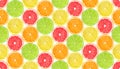 Seamless pattern with citrus fruits Royalty Free Stock Photo