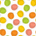 Seamless pattern of citrus slices. lemon, orange, lime, grapefruit. Royalty Free Stock Photo