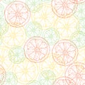 Seamless Pattern with Citrus Slices Royalty Free Stock Photo