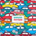 Seamless pattern with classic car Royalty Free Stock Photo