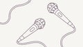 Seamless Pattern of Classic Microphones Design, vector design Generative AI Royalty Free Stock Photo