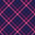 Seamless pattern. Classical cell diagonally. Contrasting pink color on dark blue background