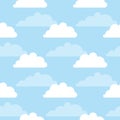 Seamless Pattern with Clouds and Sky