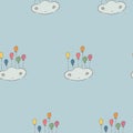 Seamless pattern of clouds.