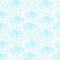 Seamless pattern with clouds, rain, autumn day pattern, doodles