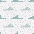 Seamless pattern with clouds