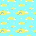 Seamless pattern of clouds Royalty Free Stock Photo